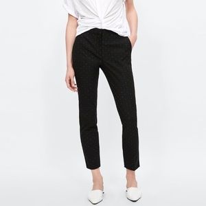 Zara Basic Polka Dot ankle trousers